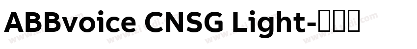 ABBvoice CNSG Light字体转换